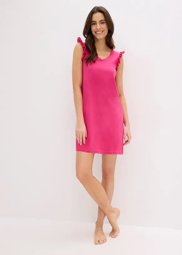 Camicia da notte corta in puro cotone (pacco da 2), bonprix