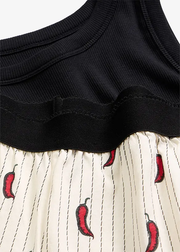 Pigiama estivo con top a costine, bonprix