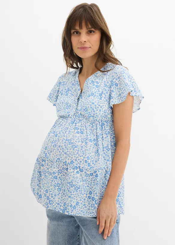 Blusa pr&eacute;maman / da allattamento 2 in 1 in viscosa fluida, bonprix