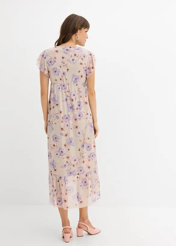 Abito pr&eacute;maman / da allattamento 2 in 1 in mesh elasticizzato, bonprix