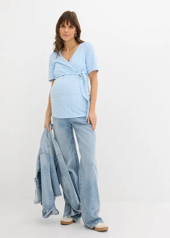 Maglia incrociata 2 in 1 per la gravidanza e l'allattamento, bonprix