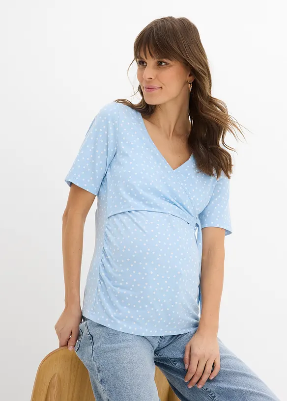 Maglia incrociata 2 in 1 per la gravidanza e l'allattamento, bonprix