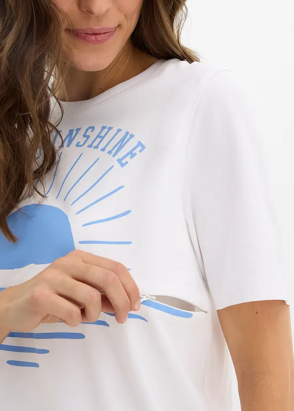 Maglia pr&eacute;maman / da allattamento in cotone biologico, bonprix