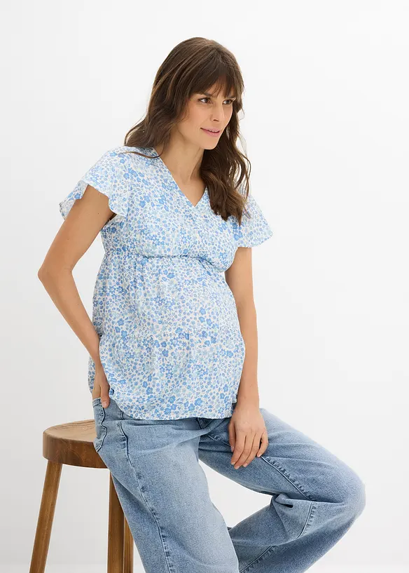 Blusa pr&eacute;maman / da allattamento 2 in 1 in viscosa fluida, bonprix