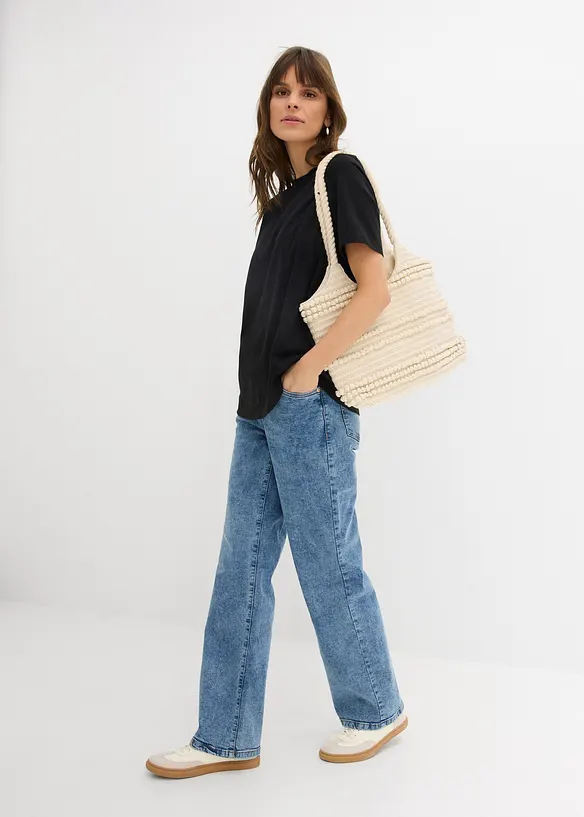 Maglia pr&eacute;maman in cotone biologico con funzione allattamento discreta, bonprix