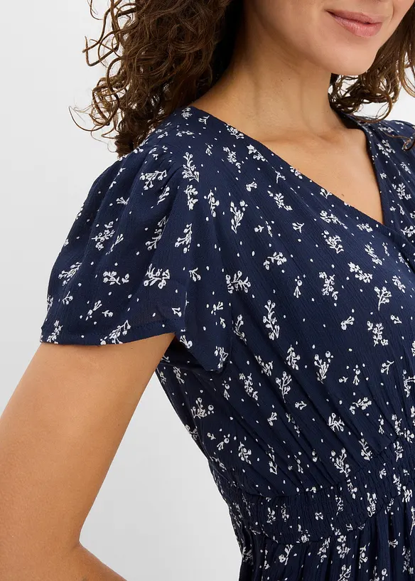 Abito pr&eacute;maman / da allattamento 2 in 1 in cr&ecirc;pe di viscosa, bonprix