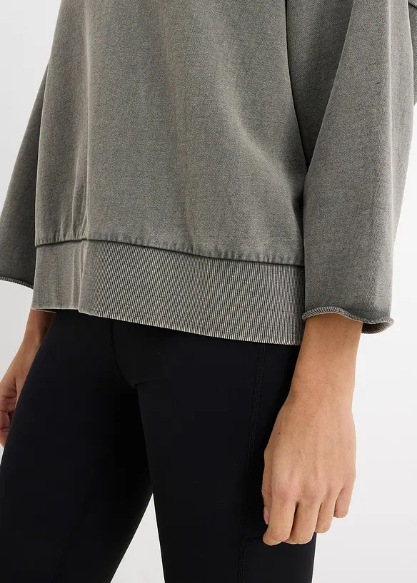 Felpa oversize in misto cotone, bonprix