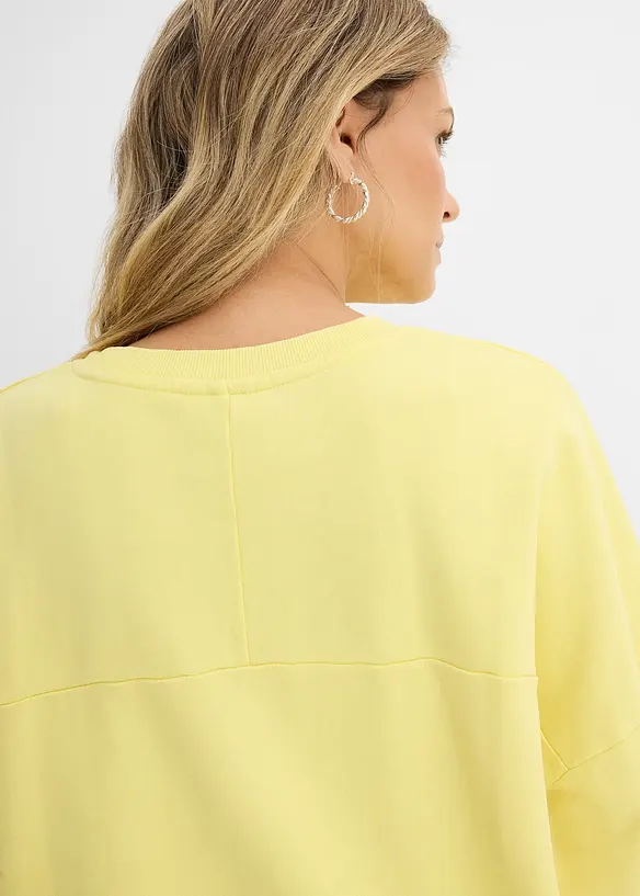 Felpa oversize in misto cotone, bonprix