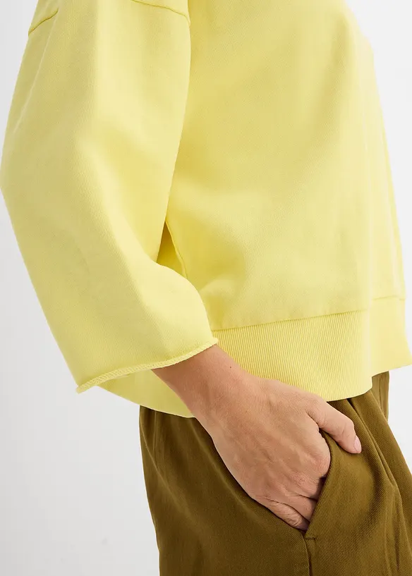 Felpa oversize in misto cotone, bonprix