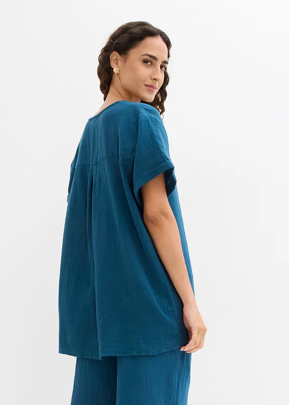 Maglia lunga in soffice mussola, bonprix