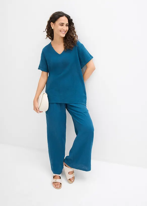 Maglia lunga in soffice mussola, bonprix