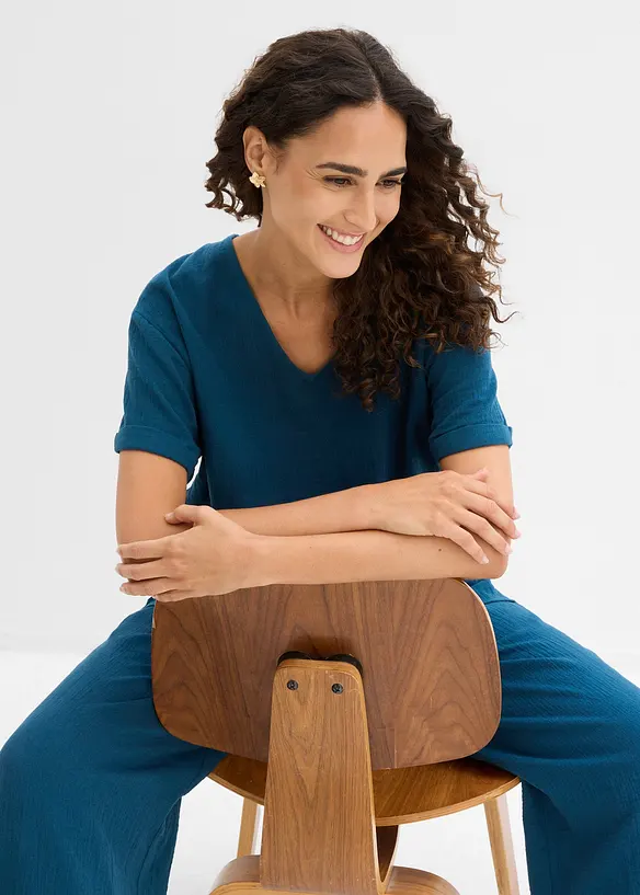 Maglia lunga in soffice mussola, bonprix