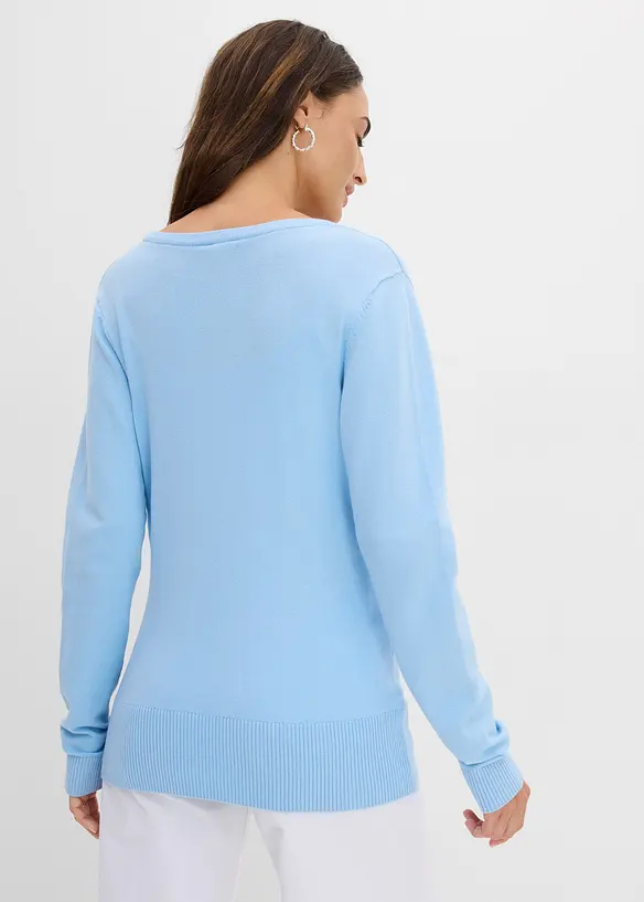 Cardigan in filato fine con bottoni, bonprix