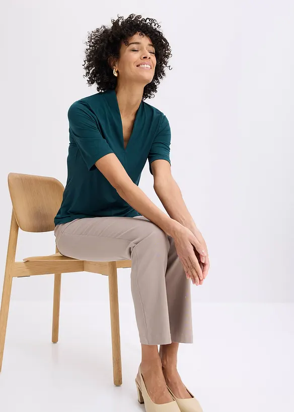 Pantaloni in bengalina elasticizzata, bonprix