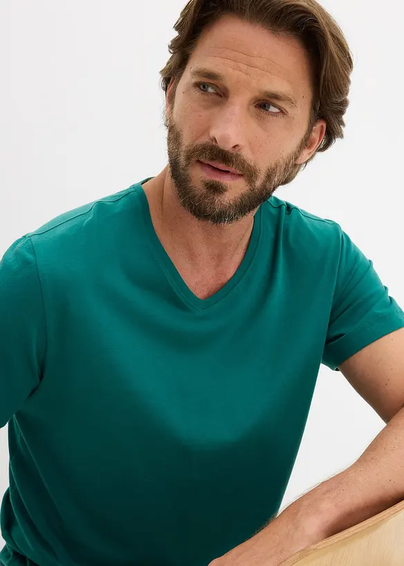 T-shirt con scollo a V (pacco da 3), bonprix