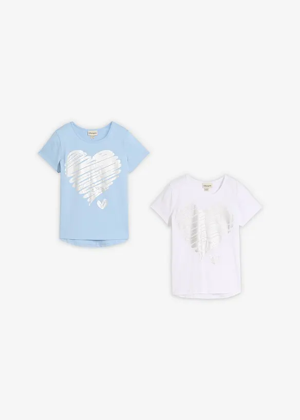 T-shirt con cotone biologico (pacco da 2), bonprix