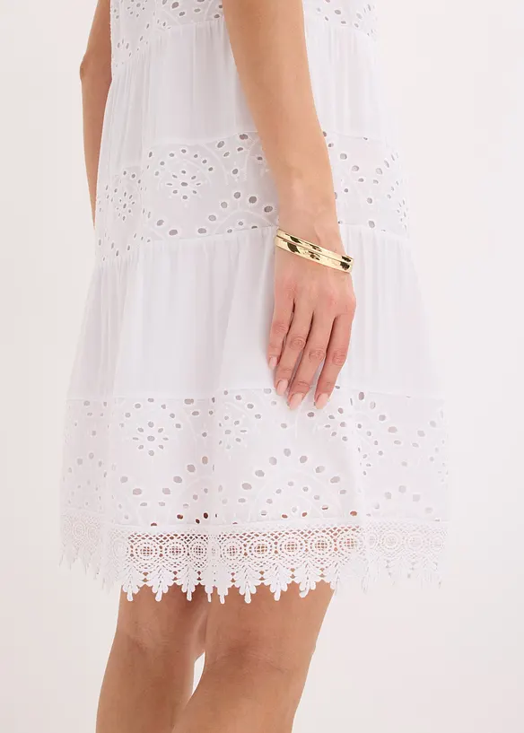 Abito in viscosa con spalline e pizzo, bonprix