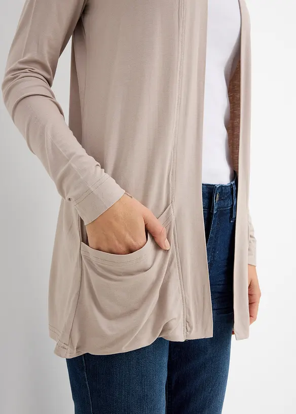 Cardigan in maglina di misto viscosa, bonprix