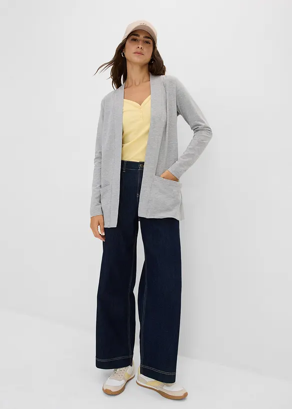 Cardigan in maglina di misto viscosa, bonprix