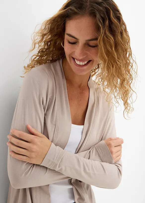 Cardigan in maglina di misto viscosa, bonprix