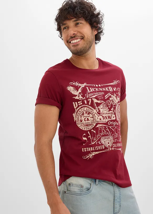 T-shirt in puro cotone, bonprix