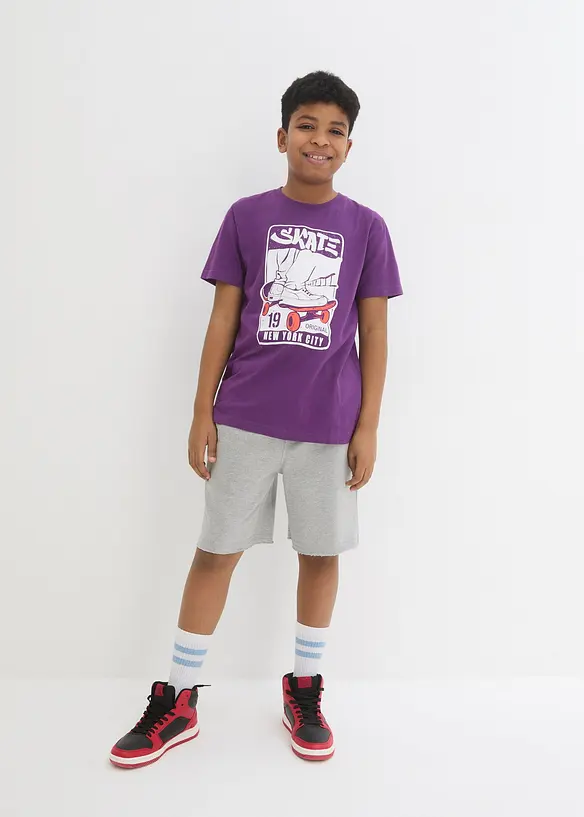 Bermuda in felpa di misto cotone morbido (pacco da 2), bonprix