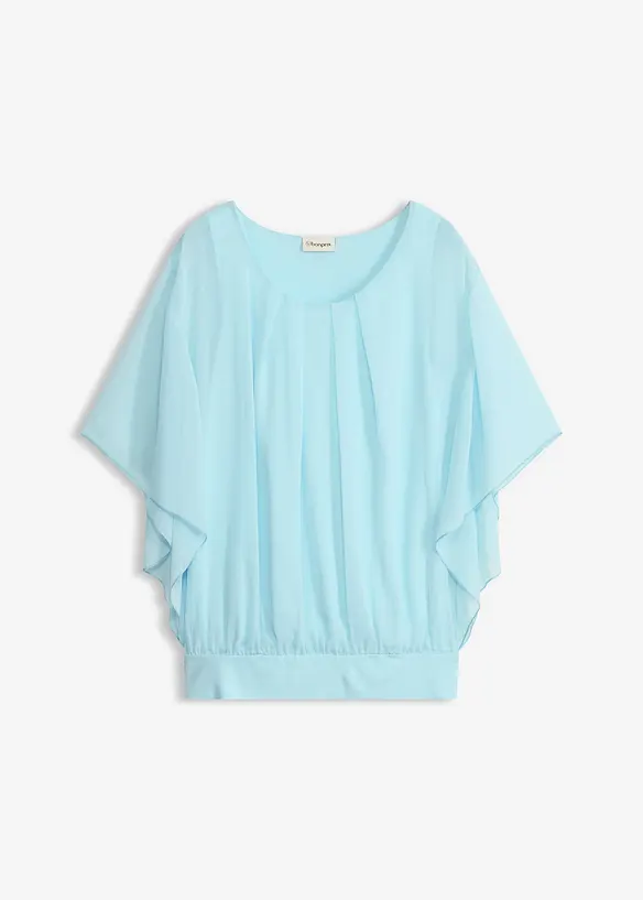 Blusa in chiffon con canotta, bonprix