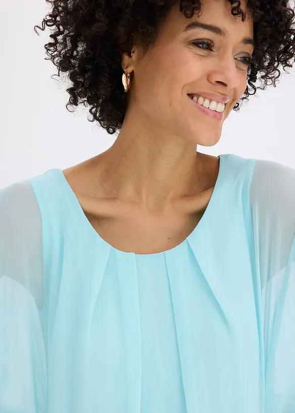 Blusa in chiffon con canotta, bonprix