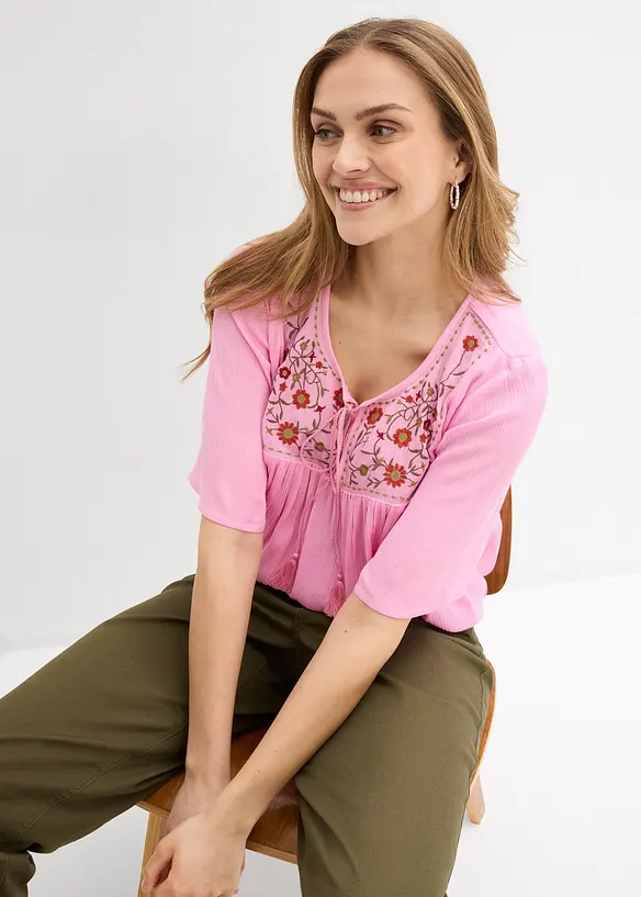 Tunica in morbida viscosa crinkle, bonprix