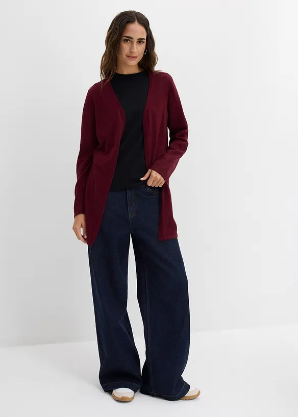 Cardigan in puro cotone fiammato leggero, bonprix