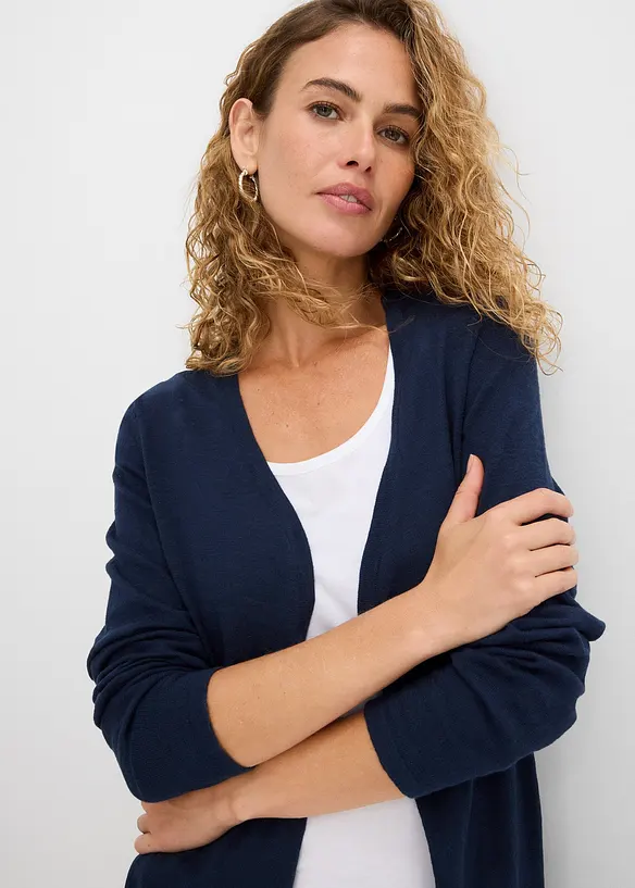 Cardigan in puro cotone fiammato leggero, bonprix