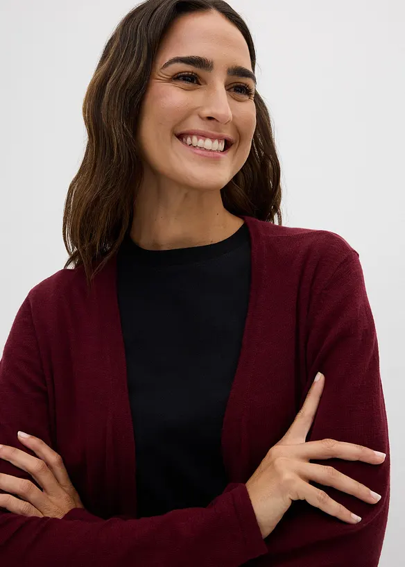 Cardigan in puro cotone fiammato leggero, bonprix