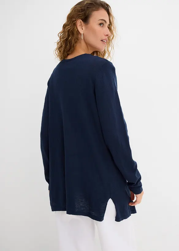 Cardigan in puro cotone fiammato leggero, bonprix