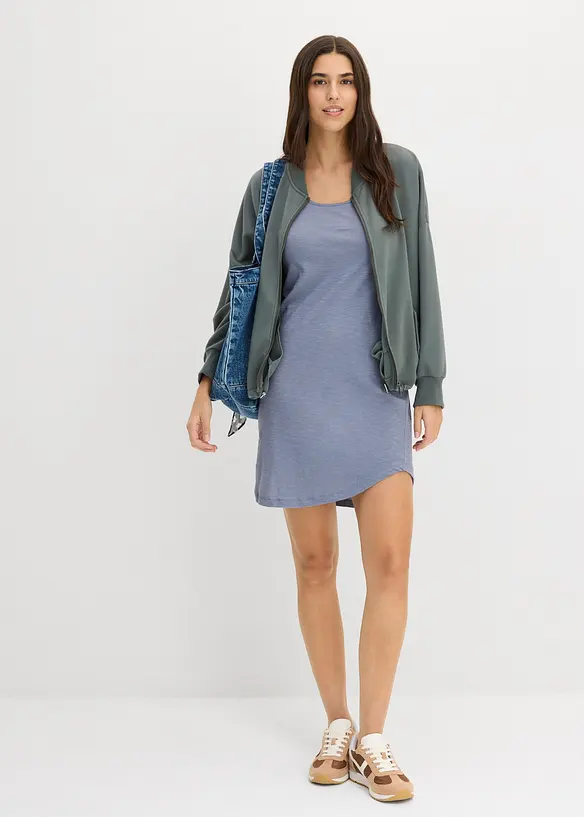 Abito in maglina di cotone con pizzo, bonprix