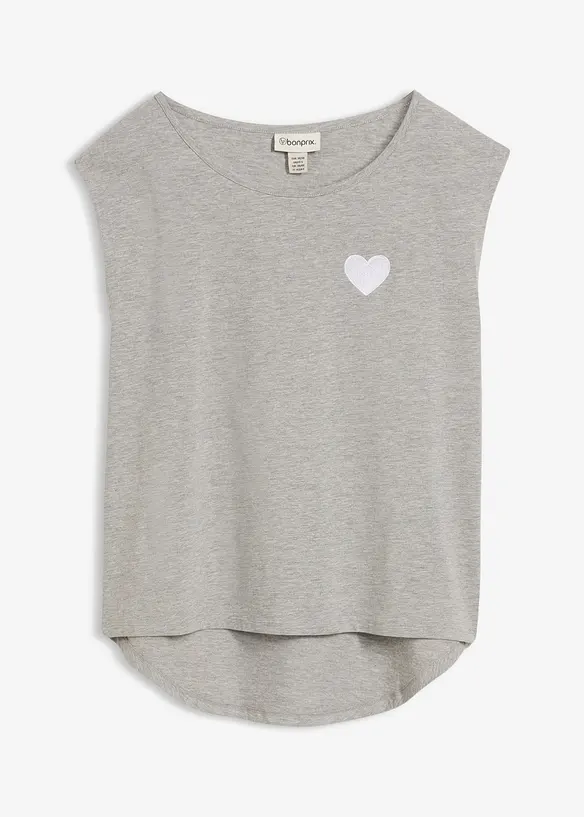 Maglia con fondo asimmetrico in misto viscosa fluido, bonprix