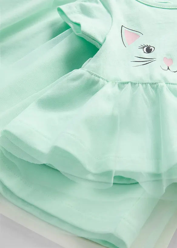 Abito in jersey e abito da bambola in puro cotone biologico (set 2 pezzi), bonprix