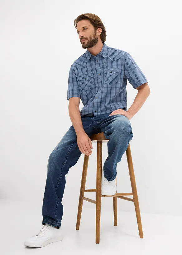 Camicia a maniche corte in puro cotone, bonprix