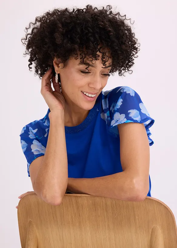 Maglia con maniche in chiffon, bonprix