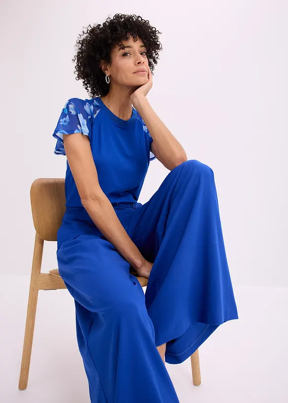 Maglia con maniche in chiffon, bonprix