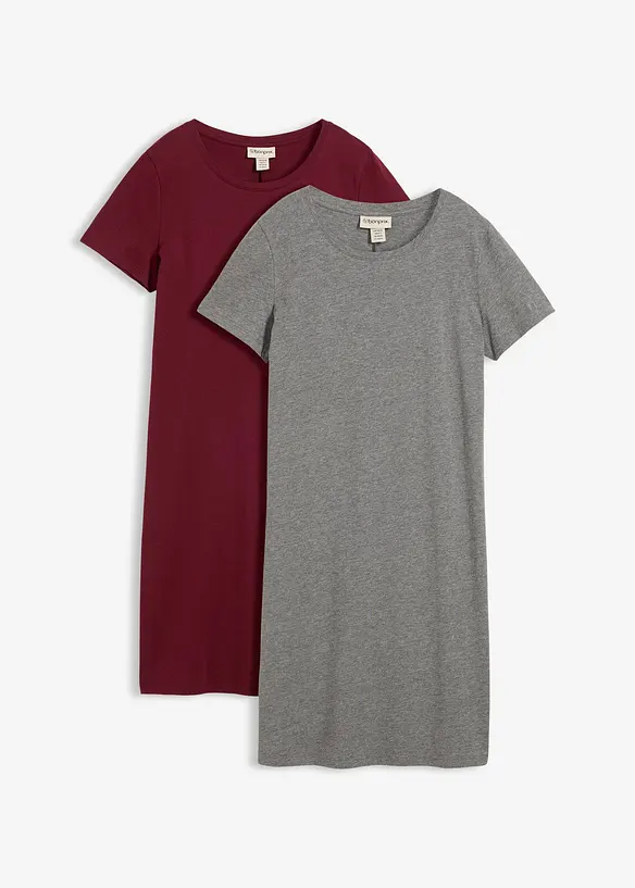 Abito in jersey di puro cotone (pacco da 2), bonprix