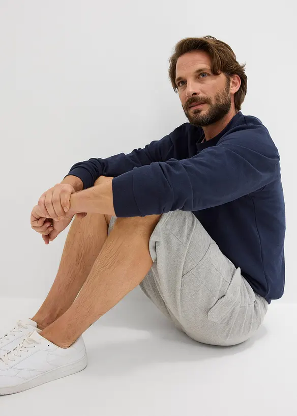 Bermuda lunghi cargo in felpa di puro cotone, regular fit, bonprix