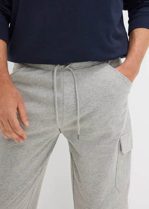 Bermuda lunghi cargo in felpa di puro cotone, regular fit, bonprix