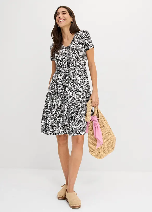 Abito in jersey di misto viscosa, bonprix