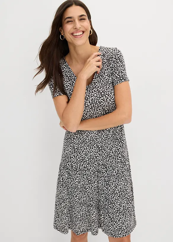 Abito in jersey di misto viscosa, bonprix