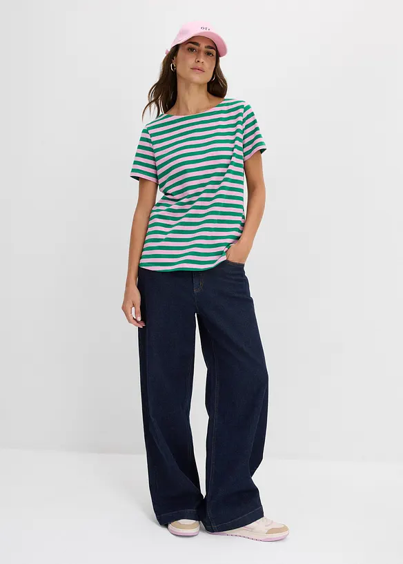 T-shirt con scollo a barca, bonprix