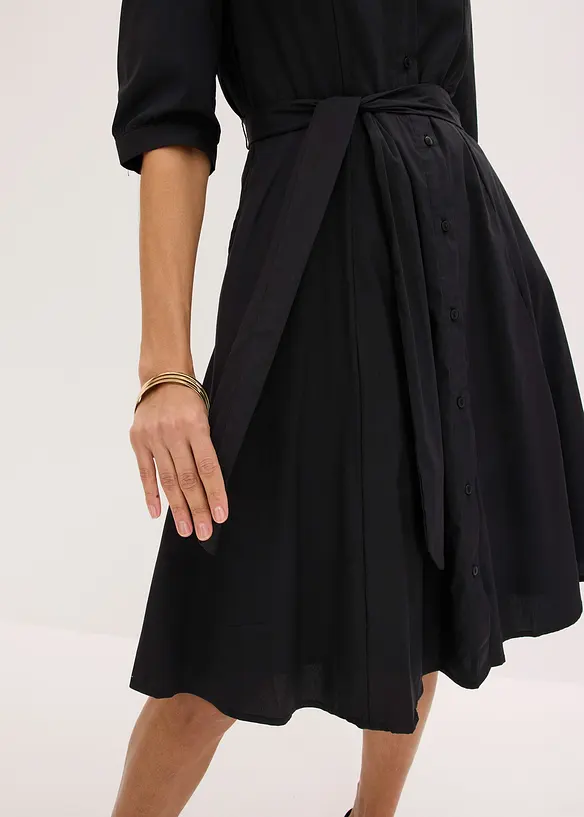 Abito chemisier con pizzo e fusciacca, bonprix