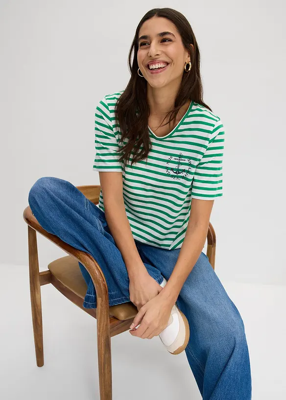 T-shirt in puro cotone biologico, bonprix