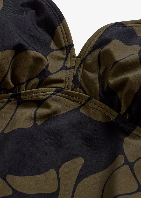 Costume intero con scollatura a V e effetto modellante medio, bonprix