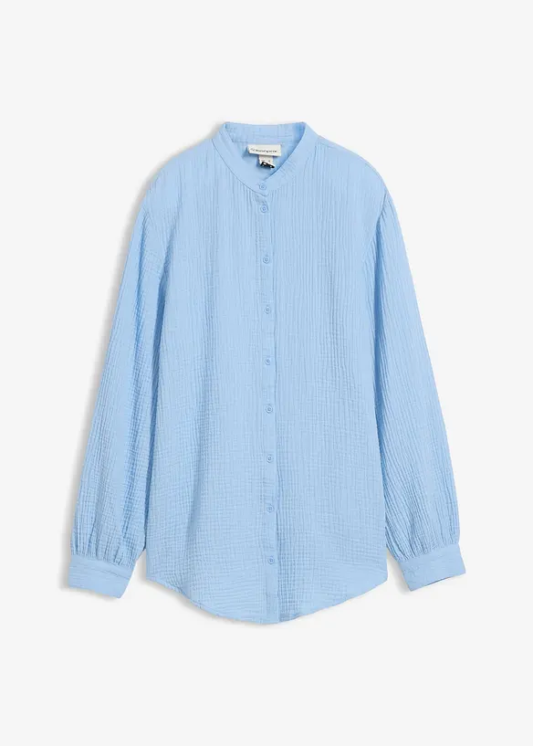Camicia lunga in vaporosa mussola di cotone, bonprix