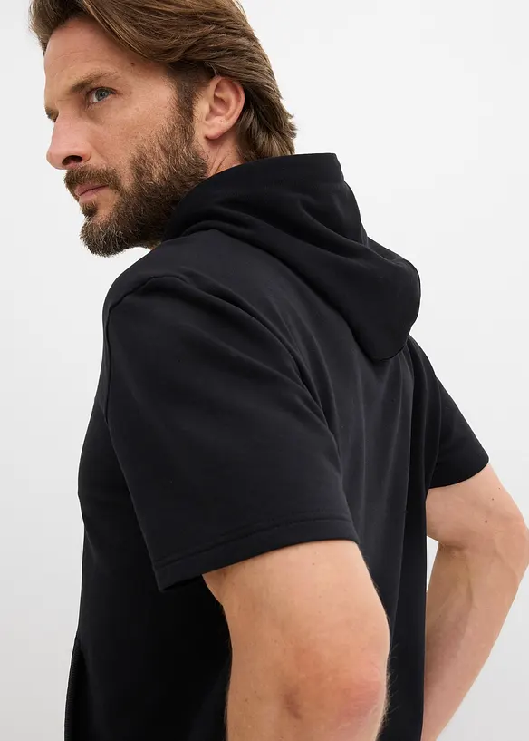 Felpa a maniche corte con cappuccio, bonprix